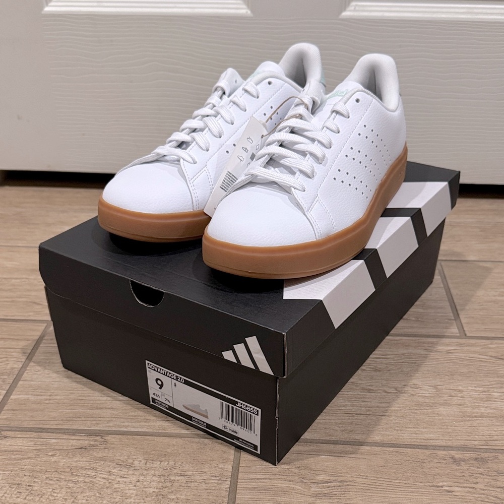 adidas Women’s White Sneakers with Gum Outsole